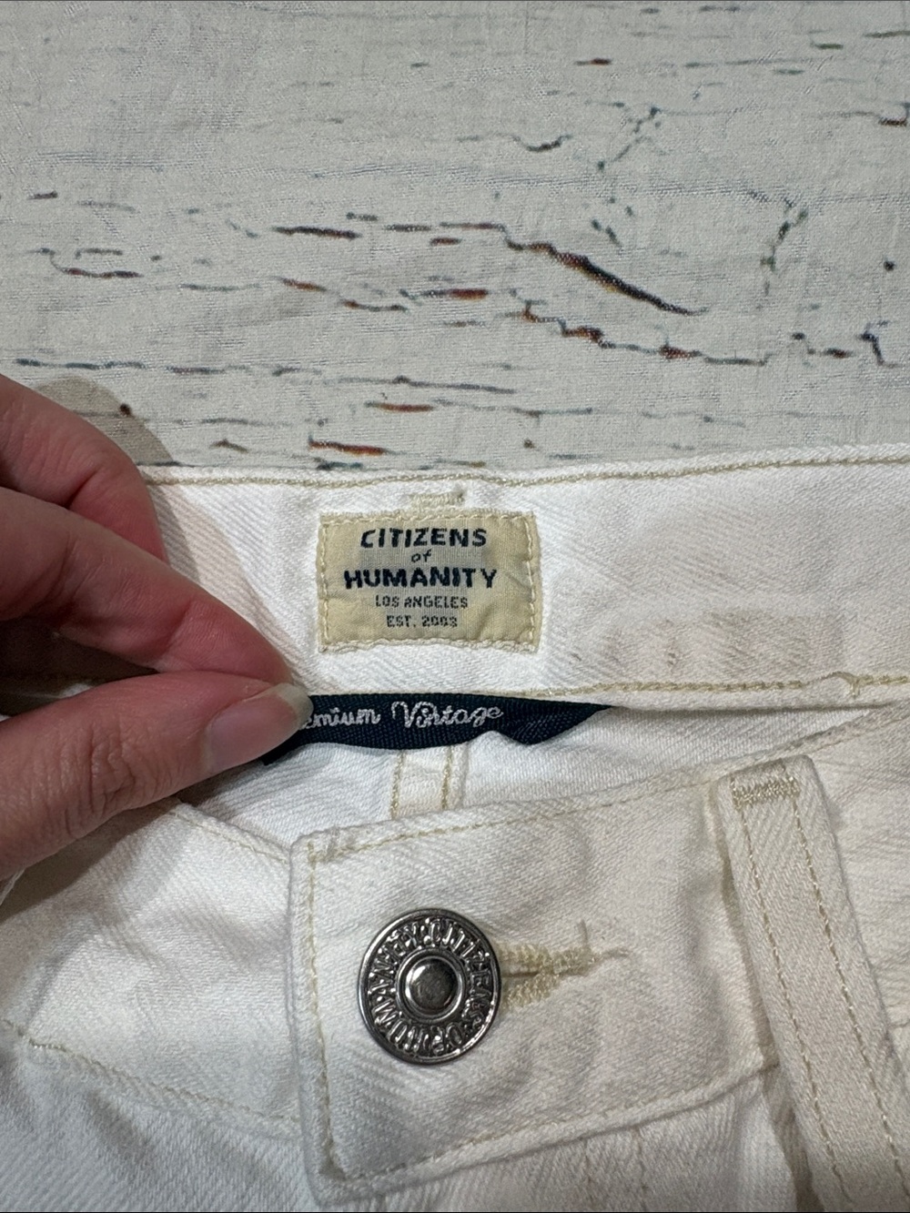 NWOT Citizens of Humanity Annina 30": Soft White Trouser Straight Leg Jeans - Picture 8 of 10